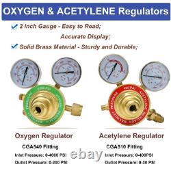 Oxy Acetylene Torch Kit Gas Cutting Torch Kit withHeating Tip Twin Gas Hose Glasse