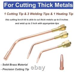 Oxy Acetylene Torch Kit Gas Cutting Torch Kit withHeating Tip Twin Gas Hose Glasse
