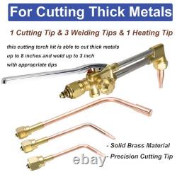 Oxy Acetylene Torch Kit Gas Cutting Torch Kit withHeating Tip Twin Gas Hose Glasse