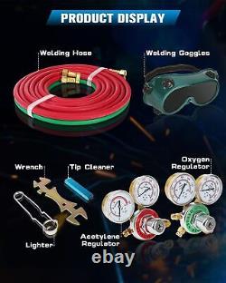 Oxy Acetylene Torch Kit Oxygen Cutting Kits Welding Torch Set Portable Profes