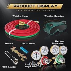 Oxy Acetylene Torch Kit Oxygen Gas Welding Cutting Brazing Kit Portable Regul