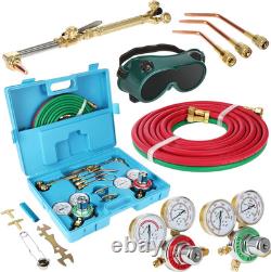 Oxy Acetylene Torch Kit Oxygen Gas Welding Cutting Brazing Kit Portable Regulat