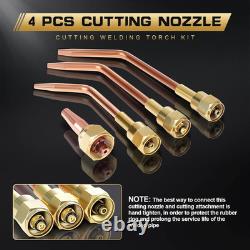 Oxy Acetylene Torch Kit Oxygen Gas Welding Cutting Brazing Kit Portable Regulat
