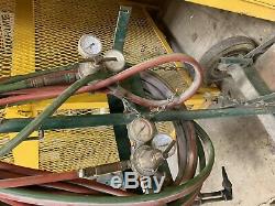 Oxy Acetylene Torch (with tank cart, hoses, regulator, & cutting/welding)