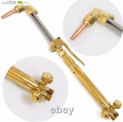 Oxy Acetylene Welding Cutting Torch Brazing with 3 Nozzle 15' Ft Hose Gauge Reg