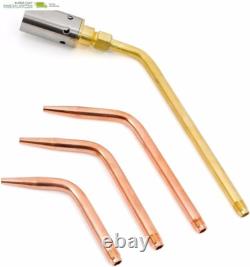 Oxy Acetylene Welding Cutting Torch Brazing with 3 Nozzle 15' Ft Hose Gauge Reg