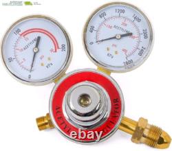 Oxy Acetylene Welding Cutting Torch Brazing with 3 Nozzle 15' Ft Hose Gauge Reg