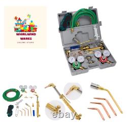 Oxy Acetylene Welding Cutting Torch Brazing with 3 Nozzle 15' ft Hose Gauge R