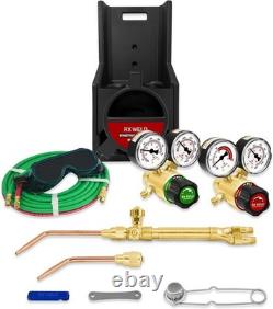 Oxy-Fuel Welding and Cutting Torch Kit Light Duty HVAC Brazing Set with Che