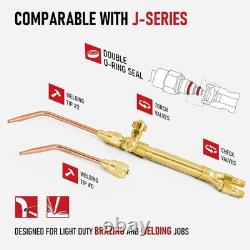 Oxy-Fuel Welding and Cutting Torch Kit Light Duty HVAC Brazing Set with Che