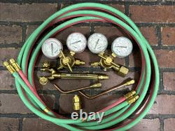 Oxygen Acetylene Cutting Welding Torch w Gas Mixer Tips and Hose Kit NRP