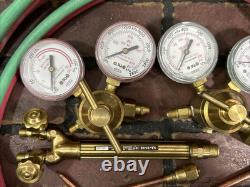 Oxygen Acetylene Cutting Welding Torch w Gas Mixer Tips and Hose Kit NRP