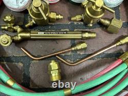 Oxygen Acetylene Cutting Welding Torch w Gas Mixer Tips and Hose Kit NRP