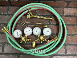 Oxygen Acetylene Cutting Welding Torch w Gas Mixer Tips and Hose Kit NRP