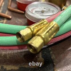 Oxygen Acetylene Cutting Welding Torch w Gas Mixer Tips and Hose Kit NRP