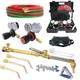 Oxygen Acetylene Gas Cutting Torch Regulator Welding Kit With15' Hose Glasses Case