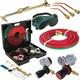 Oxygen Acetylene Gas Cutting Torch Regulator Welding Kit With15' Hose Glasses Case
