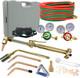Oxygen Acetylene Gas Cutting Torch Regulator Welding Kit with15' Hose Glasses Case