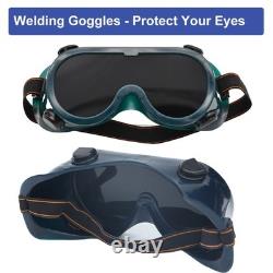 Oxygen Acetylene Gas Cutting Torch Regulator Welding Kit with15' Hose Glasses Case