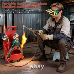 Oxygen Acetylene Gas Cutting Torch Regulator Welding Kit withTwin Hose