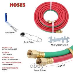 Oxygen Acetylene Gas Cutting Torch Regulator Welding Kit withTwin Hose