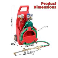 Oxygen Acetylene Gas Cutting Torch Regulator Welding Kit withTwin Hose