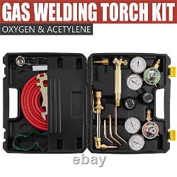 Oxygen & Acetylene Gas Cutting Torch and Welding Kit Oxy Brazing Welder Tool Set