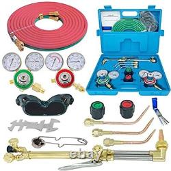 Oxygen & Acetylene Gas Cutting Torch and Welding Kit Portable Oxy Blue Case