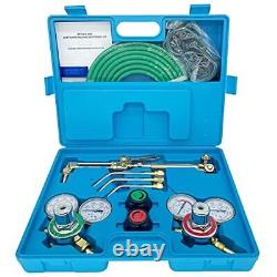 Oxygen & Acetylene Gas Cutting Torch and Welding Kit Portable Oxy Blue Case