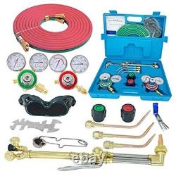 Oxygen & Acetylene Gas Cutting Torch and Welding Kit Portable Oxy Blue Case