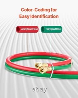 Oxygen Acetylene Hose 1/4 x 100FT, 300PSI Welding Cutting Torch Twin Hose