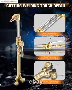 Oxygen Acetylene Torch Kit, Cutting Torch and Welding Kit, Oxy Gas Welding Cutti