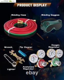 Oxygen Acetylene Torch Kit, Cutting Torch and Welding Kit, Oxy Gas Welding Cutti