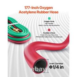 Oxygen Acetylene Torch Kit, Gas Welding Cutting Torch Kit, 12PCS Oxy Acetylene B