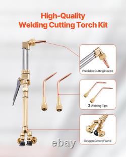 Oxygen Acetylene Torch Kit, Gas Welding Cutting Torch Kit, 14PCS Portable