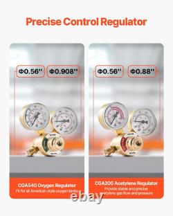 Oxygen Acetylene Torch Kit, Gas Welding Cutting Torch Kit, 14PCS Portable