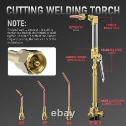 Oxygen & Acetylene Torch Kit, Welding Cutting Torch Kit, Gas Cutting Torch wi