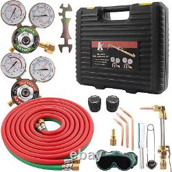Oxygen Acetylene Weld Welding Cutting Torch Kit withGauges & goggles & hoses