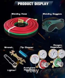 Oxygen Acetylene Welding & Cutting Torch Kit Portable Gas Welder Set Oxygen Acetylene Welding & Cutting Torch Kit Portable Gas Welder Set