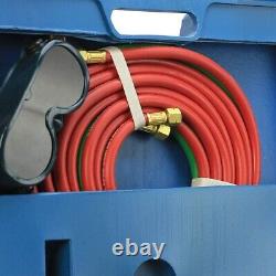 Oxygen Acetylene Welding Cutting Torch with4 Nozzles Brazing Soldering Hose Gauge