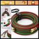 Oxygen Acetylene Welding Hose 1/4 x 50FT Heavy Duty, Durable, Flexible Tubing