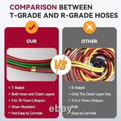 Oxygen Acetylene Welding Hose 1/4 x 50FT Heavy Duty, Durable, Flexible Tubing