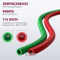Oxygen Acetylene Welding Hose 1/4 x 50FT Heavy Duty, Durable, Flexible Tubing