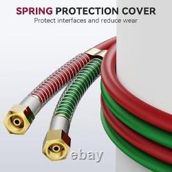 Oxygen Acetylene Welding Hose 1/4 x 50FT Heavy Duty, Durable, Flexible Tubing
