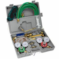 Oxygen Acetylene Welding Kit Type Cutting Torch Welding with Hose Goggle + Case