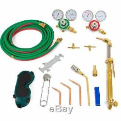 Oxygen Acetylene Welding Kit Type Cutting Torch Welding with Hose Goggle + Case