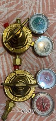 Oxygen and Acetylene Regulator Welding Cutting Torch Gas Gauges Pair Fits Victor
