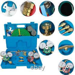Portable Gas Brass Nozzle Welding Cutting Torch Kit Oxygen Acetylene Long Hose