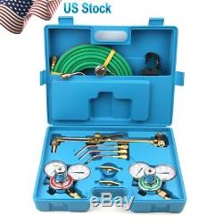 Portable Gas Welding & Cutting Kit Acetylene Oxygen Torch Set Regulator 3 Nozzle