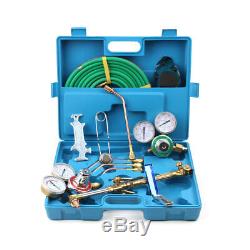 Portable Gas Welding & Cutting Kit Acetylene Oxygen Torch Set Regulator 3 Nozzle